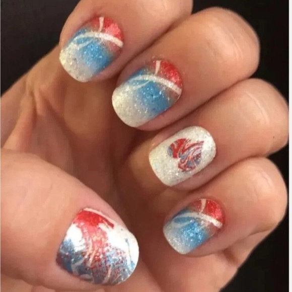 *Retired* Color Street: Take My Hand | Patriotic Red White Blue Heart Ribbon - Picture 5 of 8